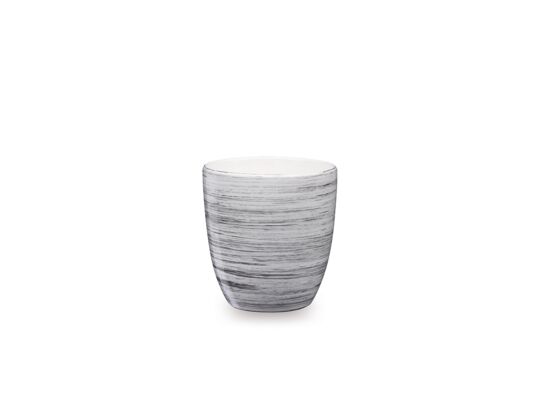 Donica ceramiczna Nova 3 J1536 19,5 cm biały z czarnym