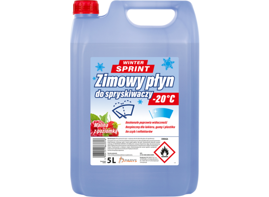 Zimowy płyn do spryskiwaczy 5 l -20 C° malina z poziomką Winter Sprint