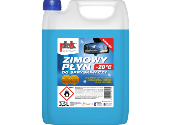 Zimowy płyn do spryskiwaczy 3,5 l -20 C° PLAK PREMIUM