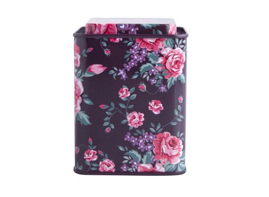 Puszka kwadratowa Charlotta 7,5 x 7,5 x 9,5 cm fioletowa