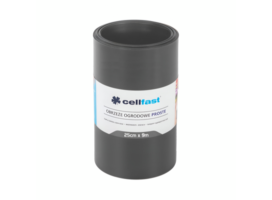 Obrzeże ogrodowe proste 25 cm x 9 m grafitowe Cellfast