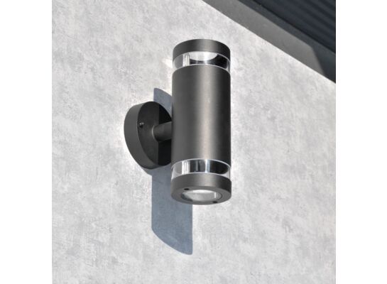 Kinkiet zewnętrzny RINO prosty czarny 2xGU10