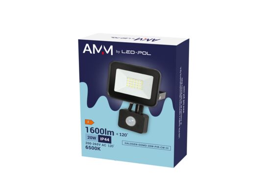 Naświetlacz halogen domo 20 W czujnik PIR zimna biel CW III