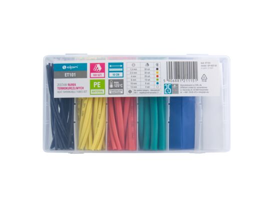 Zestaw rurek termokurczliwych 10 cm 100 sztuk