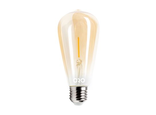 Żarówka LED ORO-E27-G80-FL-AMBER-6W-DIMM-WW