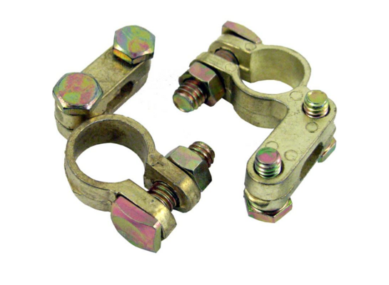 Klemy mosiężne do akumulatora kpl. 2 sztuki