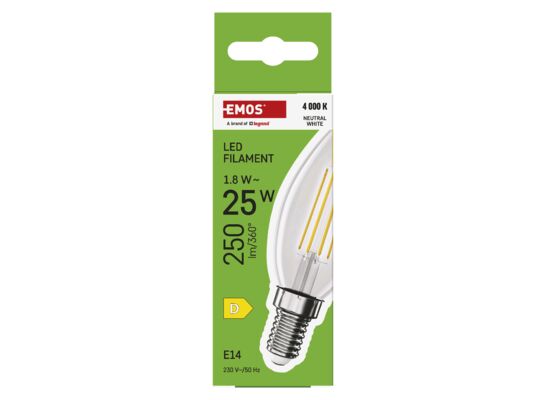 Żarówka LED FLM CANDLE 1,8W(25W) 250lm E14 neutralna biel
