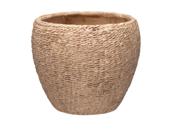 Osłonka ceramiczna BOHO GRASS 16 cm 28667 beż