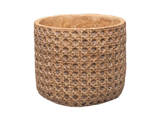 Osłonka ceramiczna BOHO RATTAN 20 cm 28663 beż