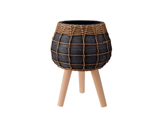 Donica BOHO 23 cm 28492 czarny