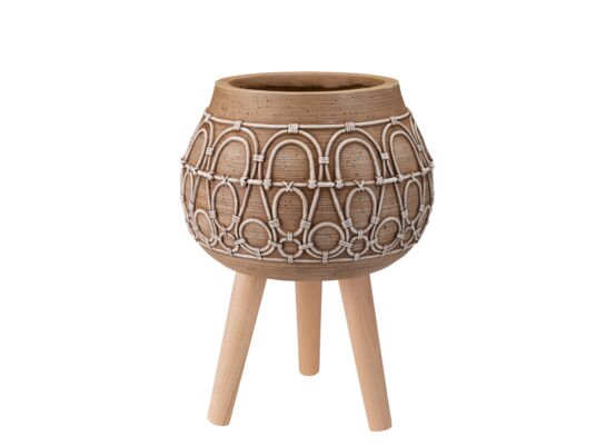 Donica BOHO 23 cm 28492 brąz II