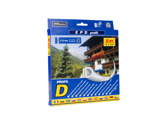 Uszczelka Profil D 6 m brązowa