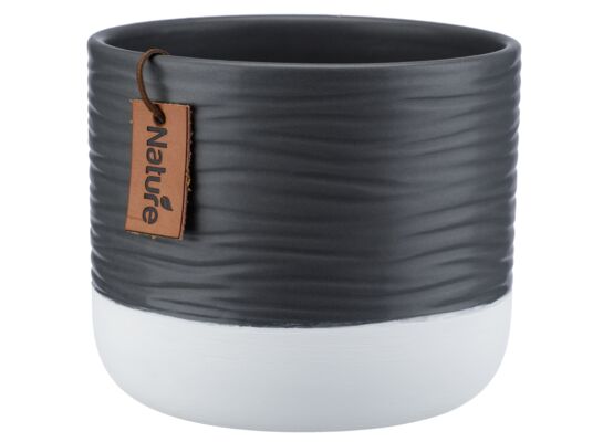 Osłonka ceramiczna PEONY 18 cm 26909 szary