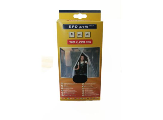 Zasłona na drzwi 140 x 220 cm czarna