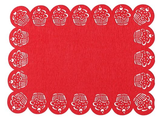 Podkładka filcowa MUFFINS 45 x 30 cm czerwony