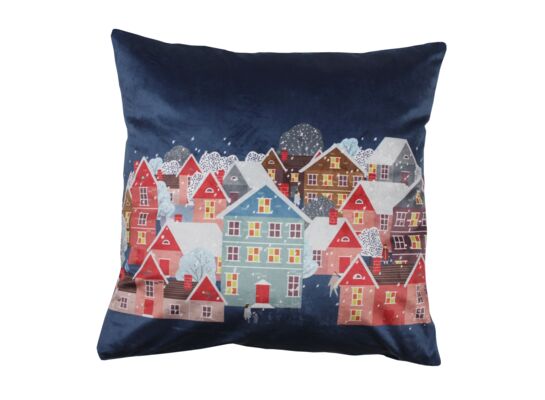 Poszewka LAND 45 x 45 cm granatowy