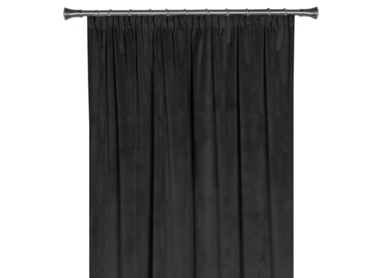 Zasłona z taśmą VELUTTO 140 x 260 cm, kolor czarny