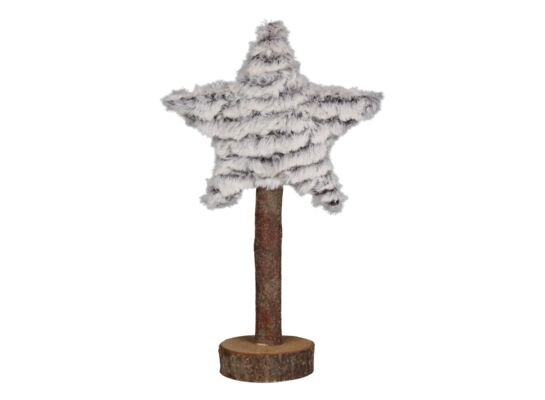 Dekoracja stojąca STAR 31 cm szary