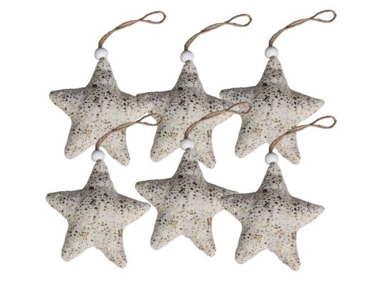 Dekoracja wisząca STERN 7 cm złoty 6 sztuk