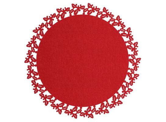 Zestaw 4 sztuk podkładek filcowych 38 cm czerwony
