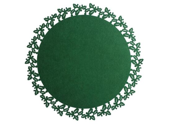 Zestaw 4 sztuk podkładek filcowych średnica 38 cm zielony