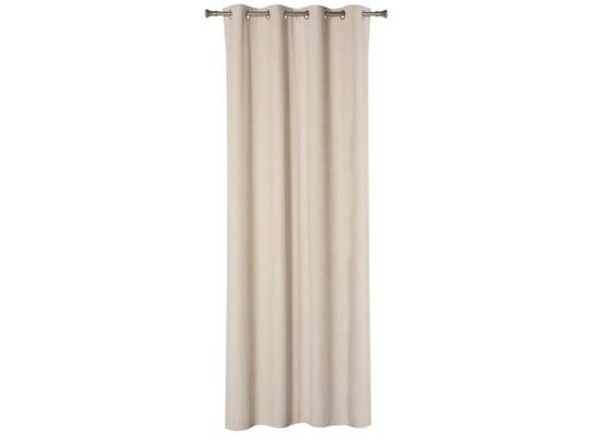 Zasłona z kółkami VENI140 x 260 cm jasny beż