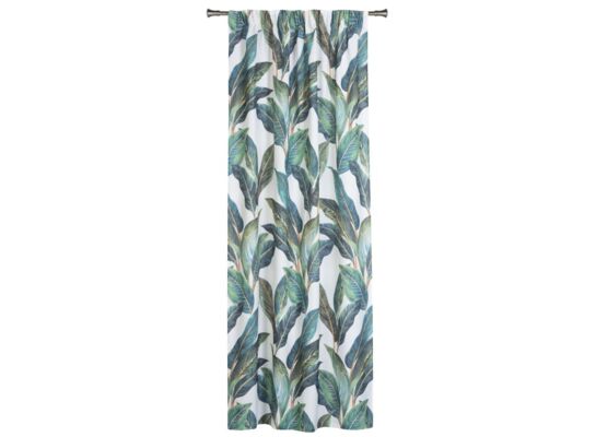 Zasłona z taśmą MOKU 140 x 260 cm liście wielokolorowy