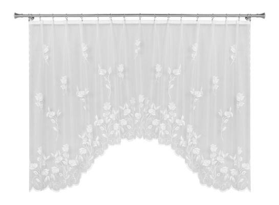 Firana żakardowa TULIPANY2, 300 x 150 cm, kolor biały