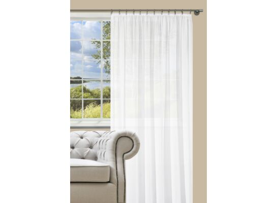 Firanka z taśmą DIANA rozmiar 300 x 280 cm kolor biały