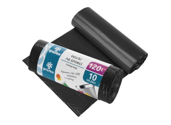 Worki na śmieci GRATKA 120 l LDPE 10 sztuk