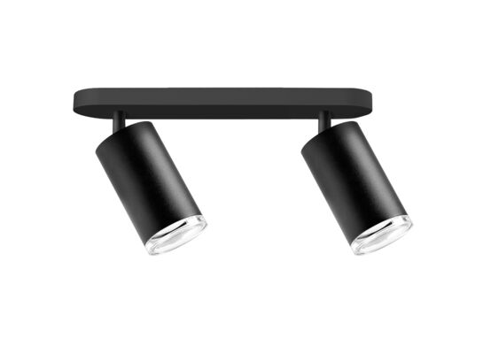 Lampa ścienno-sufitowa ruchoma Turyn czarna 2 x GU10 IP44 Goldlux