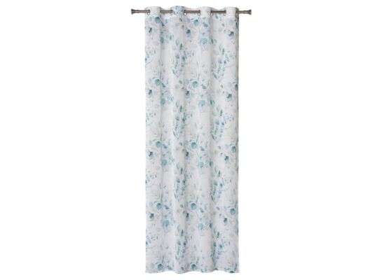 Firana z kółkami ALPINA, 140 x 280 cm kolor niebiesko-biały