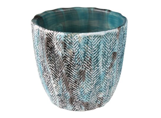 Osłonka JENS terrakota 12,7 x 12,7 x 12,7 cm zielono-brązowy