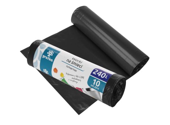 Worki na śmieci GRATKA 240 l LDPE 10 sztuk