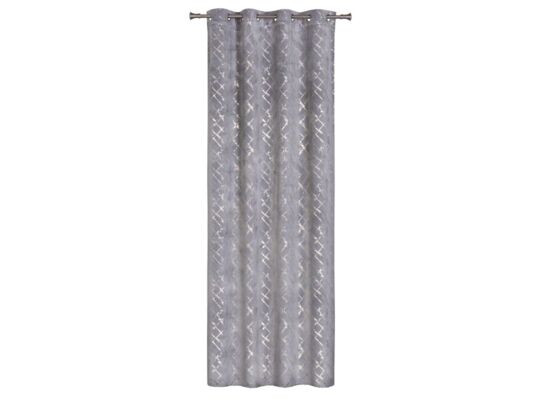 Zasłona z kółkami SHINE 140 x 260 cm, kolor szary