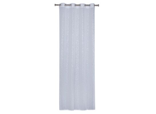 Firanka kółka VIHAR 140 x 260 cm, kolor biały/srebrny