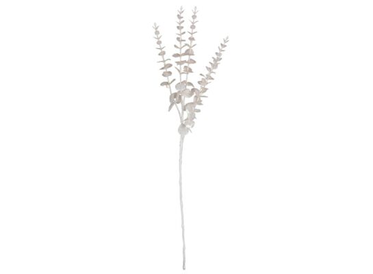 Sztuczna roślina gałązka EUKALIPTUSA 73 cm kolor biały