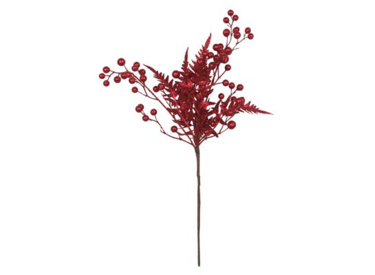 Sztuczna roślina gałązka JARZĘBINA 40 cm kolor czerwony