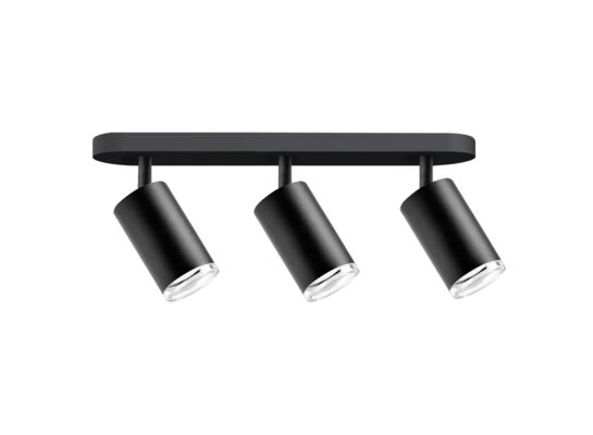 Lampa ścienno-sufitowa ruchoma Turyn czarny 3 x GU10 IP44 Goldlux