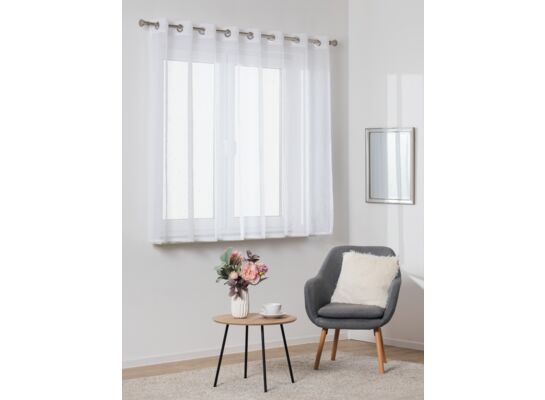 Firana z kółkami AKOYA 290 x 160 cm, kolor biały