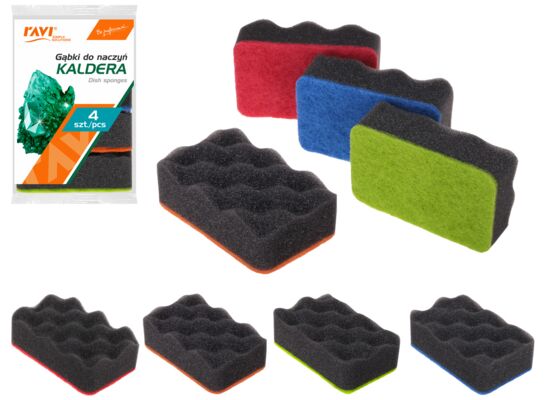 Gąbki do naczyń Kaldera 4 sztuki