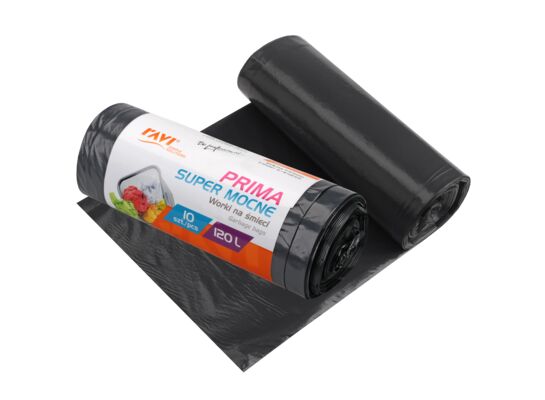Worki na śmieci Prima 120 l LDPE czarne 10 sztuk
