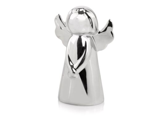 Figurka ceramiczna Aniołek srebrny 9 cm
