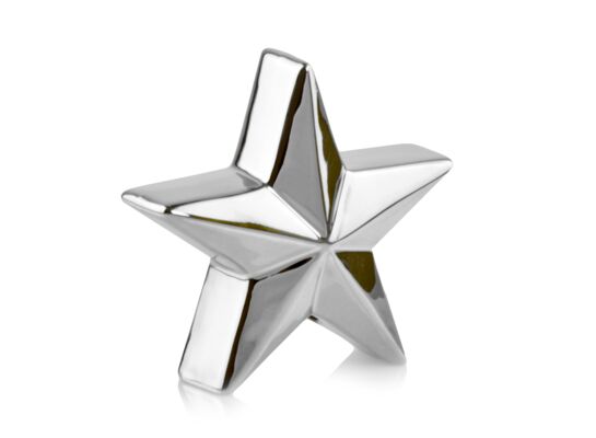 Gwiazda ceramiczna 11 cm srebrny