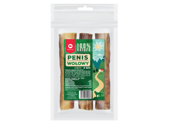 Penis wołowy cięty suszony 3 sztuki 100% natura Maced