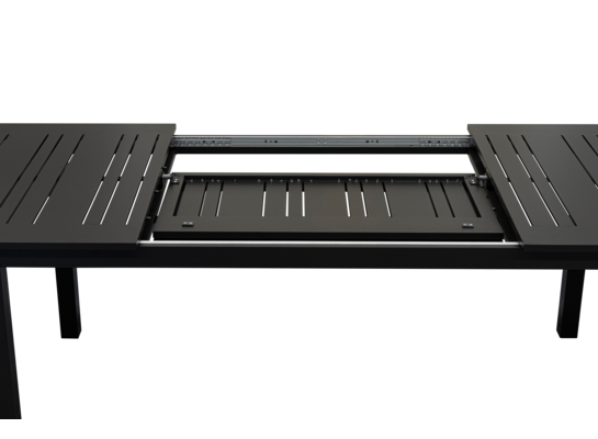 Zestaw Dusk rozkładany stół i 6 foteli czarno-zielony