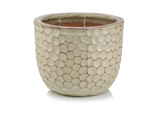 Donica mrozoodporna kremowa 25 cm