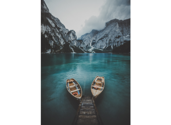 Obraz na płótnie 50 x 70 cm Łódki Jezioro