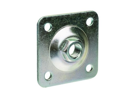 Blacha z nakrętką 8 x 8 cm Ø16 mm ocynk Polbram