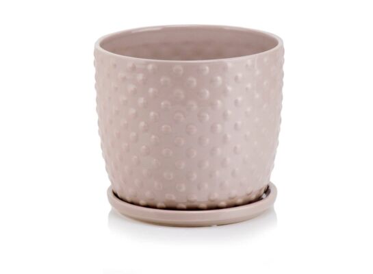 Donica z podstawkiem szara 14 cm